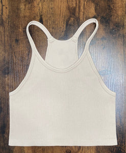 Crème Brûlée Basic Crop Top